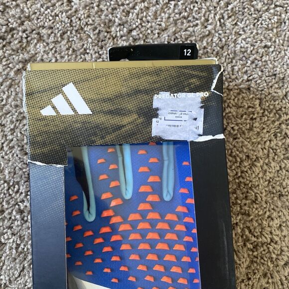 Adidas Predator Pro Goalkeeper Gloves Adult Size 12 IA0864 Goalie Blue New - Picture 6 of 8